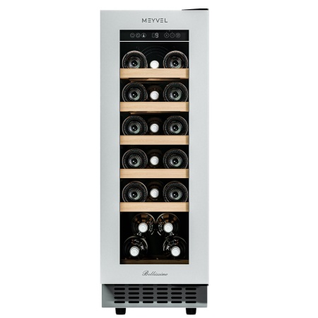 Винный шкаф Meyvel MV19NH-KWT1 со скрытой ручкой с белой рамой